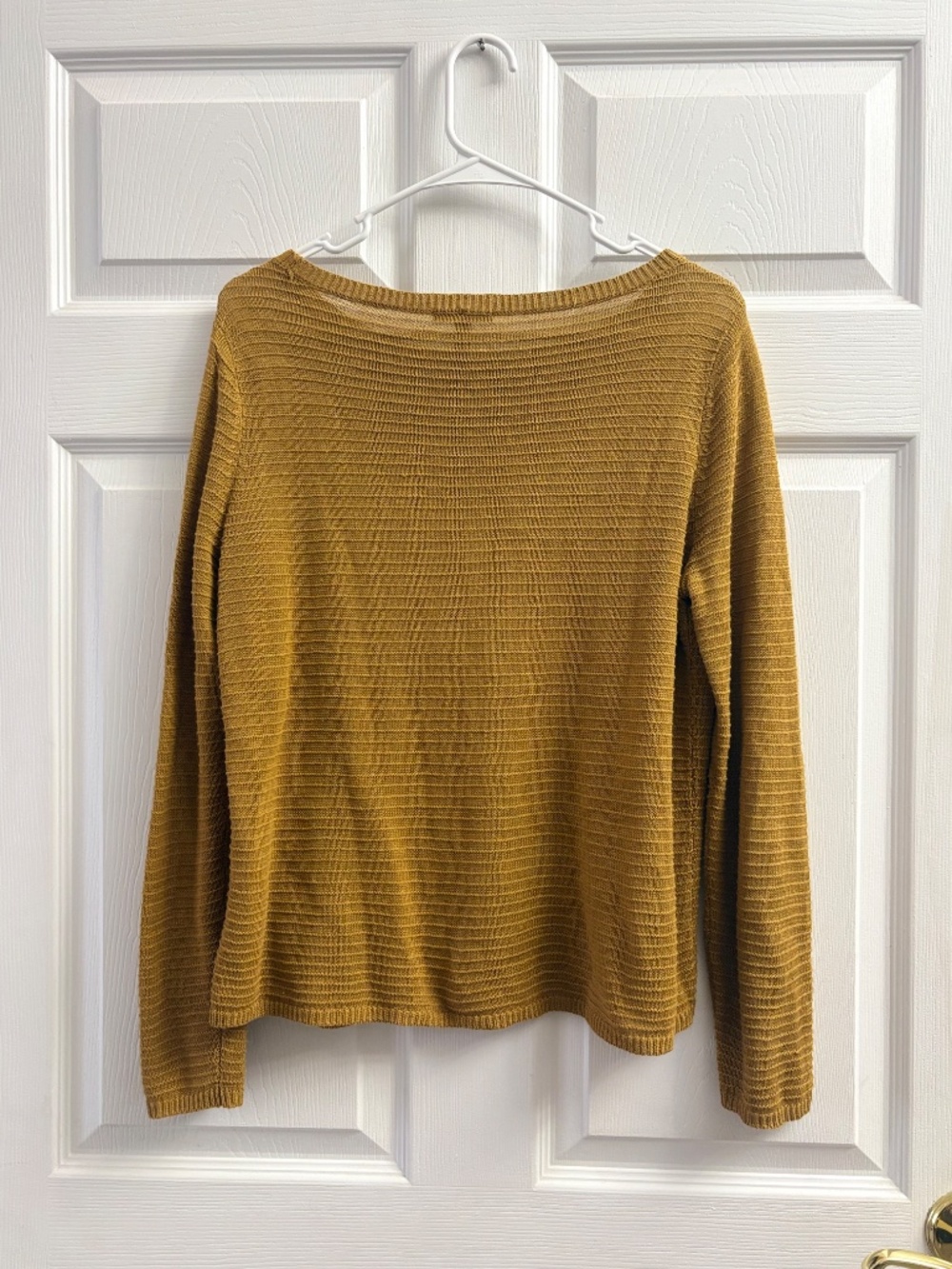 Women's Eileen Fisher Brown Knit Crewneck Sweater - Picture 5 of 6